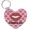 Lips (Pucker Up)  Heart Keychain (Personalized)