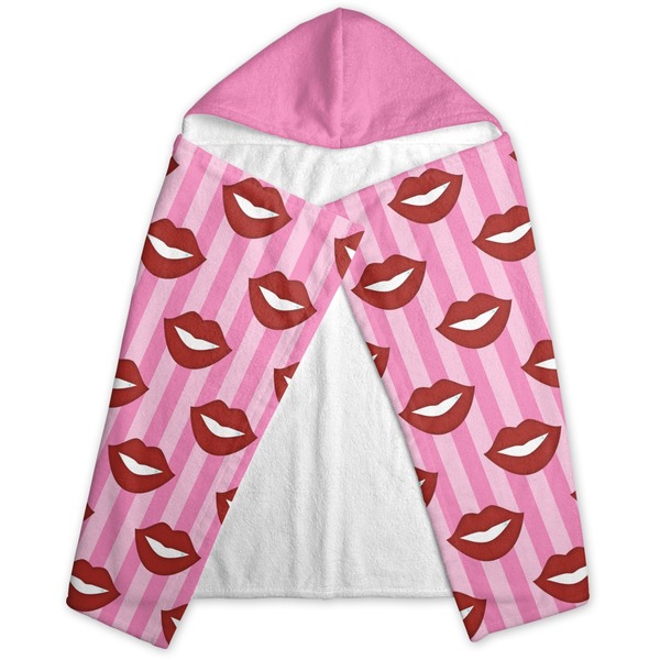 Lips (Pucker Up) Hooded Towel - Folded