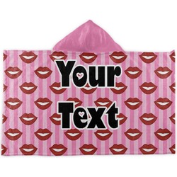 Lips (Pucker Up) Kids Hooded Towel