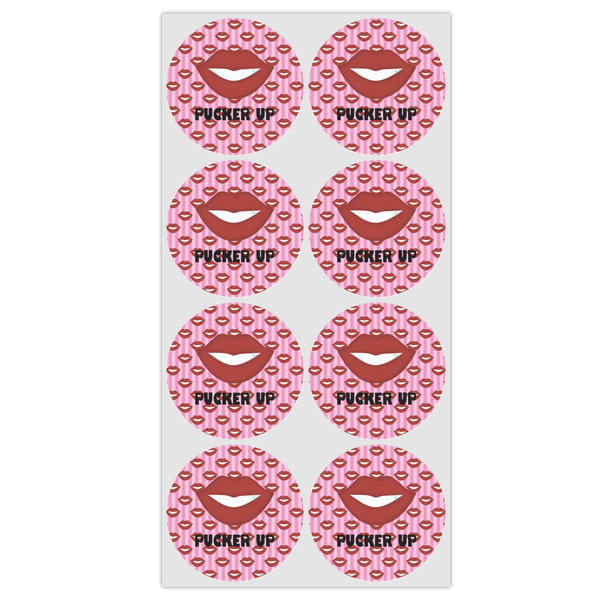 Lips (Pucker Up) Icing Circle - Medium - Set of 8
