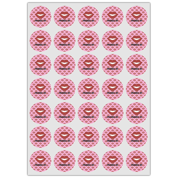 Lips (Pucker Up) Icing Circle - XSmall - Set of 35