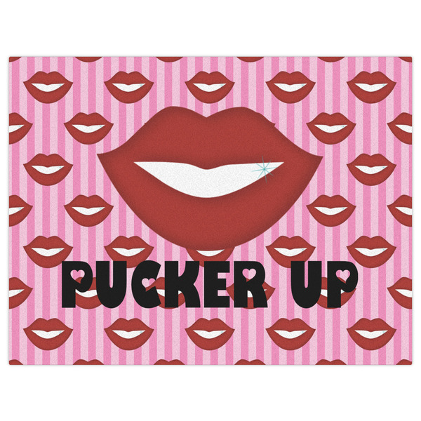 Lips (Pucker Up) Indoor / Outdoor Rug - 6'x8' - Front Flat