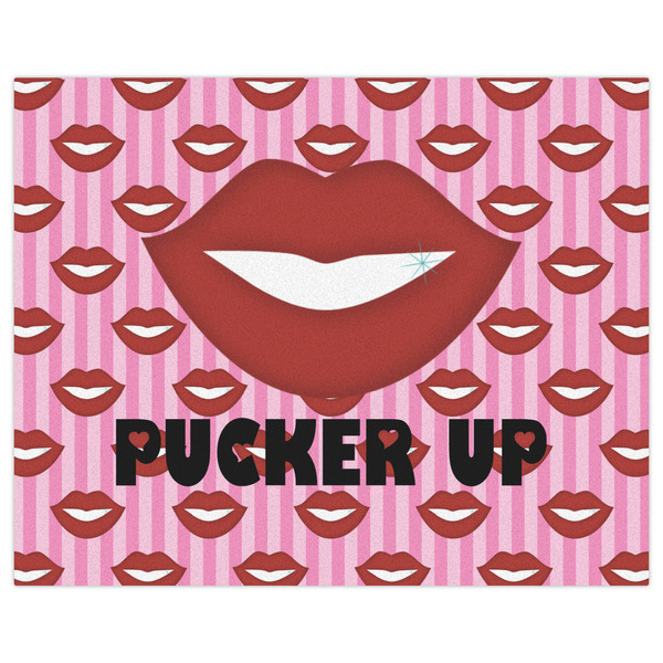 Lips (Pucker Up) Indoor / Outdoor Rug - 8'x10' - Front Flat