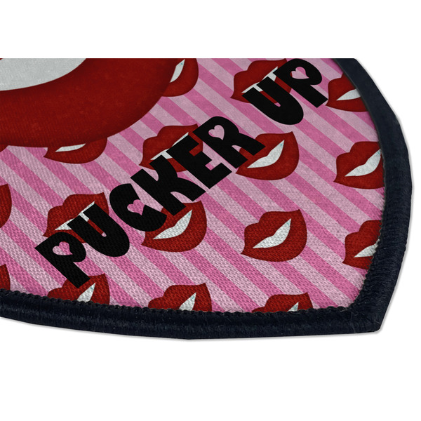 Lips (Pucker Up) Iron on Shield 3 Detail