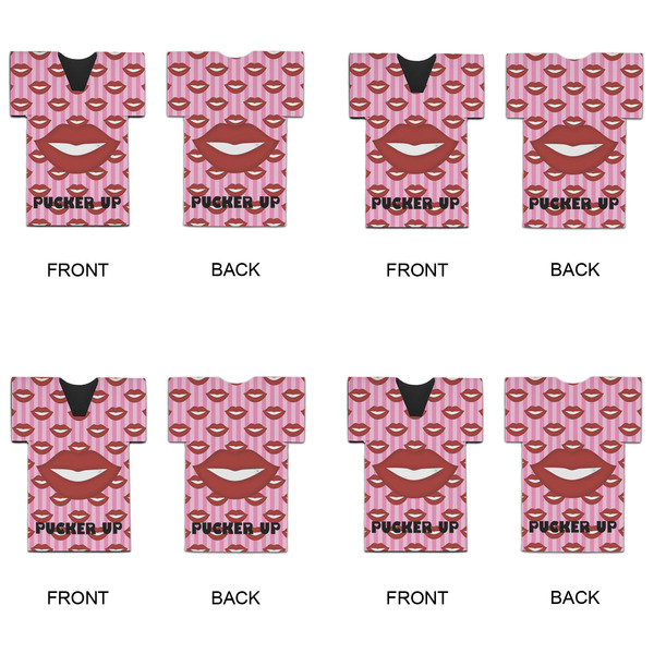 Lips (Pucker Up) Jersey Bottle Cooler - Set of 4 - APPROVAL