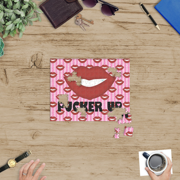 Lips (Pucker Up) Jigsaw Puzzle 252 Piece - In Context