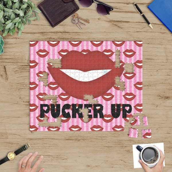 Lips (Pucker Up) Jigsaw Puzzle 500 Piece - In Context