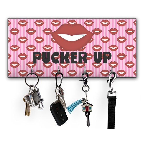 Custom Lips (Pucker Up) Key Hanger w/ 4 Hooks