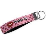 Lips (Pucker Up) Wristlet Webbing Keychain Fob