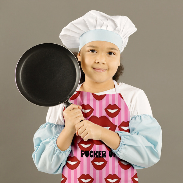 Lips (Pucker Up) Kid's Aprons - Medium - Lifestyle