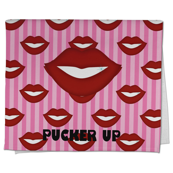 Custom Lips (Pucker Up) Kitchen Towel - Poly Cotton