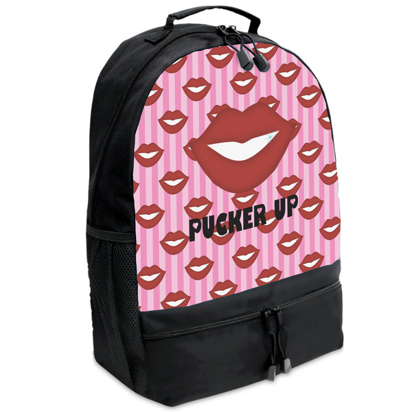 Custom Lips (Pucker Up) Backpacks - Black