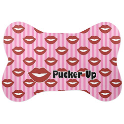 Lips (Pucker Up) Bone Shaped Dog Food Mat (Large)