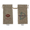 Lips (Pucker Up) Large Burlap Gift Bag - Front & Back