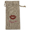 Lips (Pucker Up) Large Burlap Gift Bags - Front
