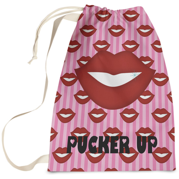 Custom Lips (Pucker Up) Laundry Bag - Large