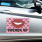 Lips (Pucker Up) Large Rectangle Car Magnets- In Context