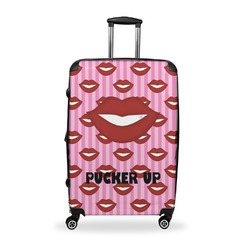 Lips (Pucker Up) Suitcase - 28" Large - Checked