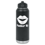 Lips (Pucker Up) Water Bottles - Laser Engraved - Front & Back