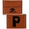 Lips (Pucker Up) Leather Business Card Holder - Front Back