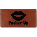 Lips (Pucker Up) Leatherette Checkbook Holder