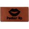 Lips (Pucker Up) Leatherette Checkbook Holder - Single Sided