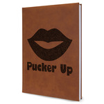Lips (Pucker Up) Leather Sketchbook - Large - Single Sided