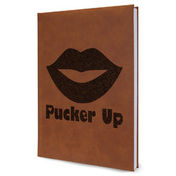 Lips (Pucker Up) Leather Sketchbook - Large - Single Sided