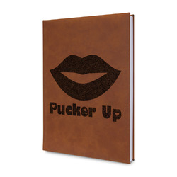 Lips (Pucker Up) Leather Sketchbook - Small - Single Sided