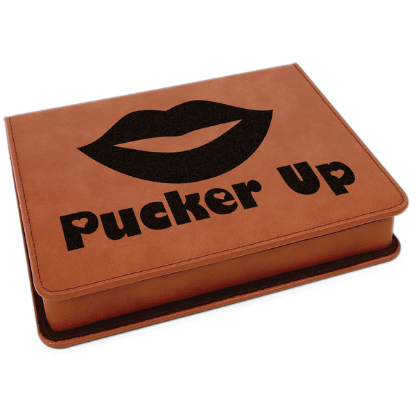Custom Lips (Pucker Up) Leatherette 4-Piece Wine Tool Set