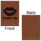 Lips (Pucker Up) Leatherette Journal - Large - Single Sided - Front & Back View
