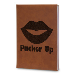 Lips (Pucker Up) Leatherette Journal - Large - Double Sided