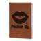Lips (Pucker Up) Leatherette Journals - Large - Double Sided - Angled View