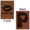 Lips (Pucker Up) Leatherette Journals - Large - Double Sided - Front & Back View