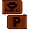 Lips (Pucker Up) Leatherette Magnetic Money Clip - Front and Back