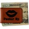 Lips (Pucker Up) Leatherette Magnetic Money Clip - Front