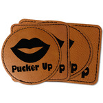 Lips (Pucker Up) Faux Leather Iron On Patch