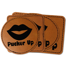 Lips (Pucker Up) Faux Leather Iron On Patch