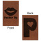 Lips (Pucker Up) Leatherette Sketchbooks - Small - Double Sided - Front & Back View