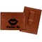 Lips (Pucker Up) Leatherette Wallet with Money Clips - Front and Back