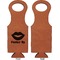 Lips (Pucker Up) Leatherette Wine Tote Single Sided - Front and Back
