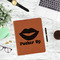 Lips (Pucker Up) Leatherette Zipper Portfolio - Lifestyle Photo