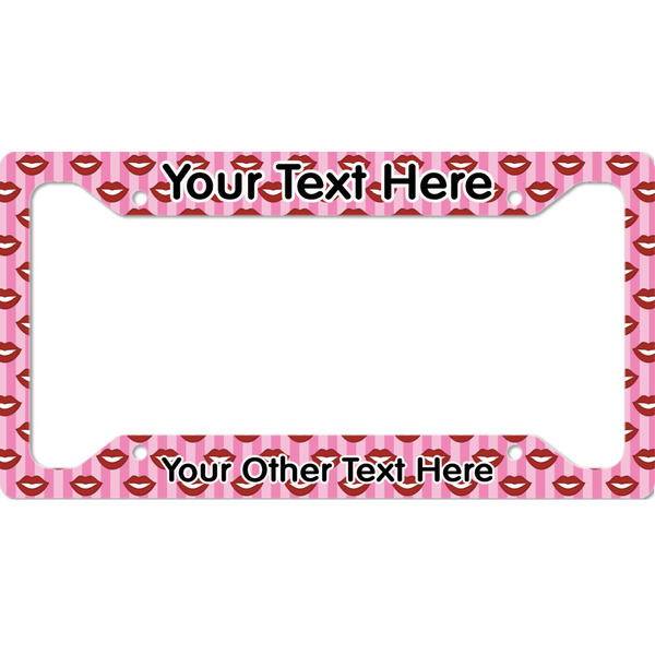 Custom Lips (Pucker Up) License Plate Frame - Style A