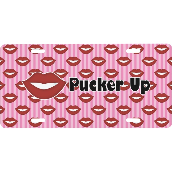 Custom Lips (Pucker Up) Front License Plate