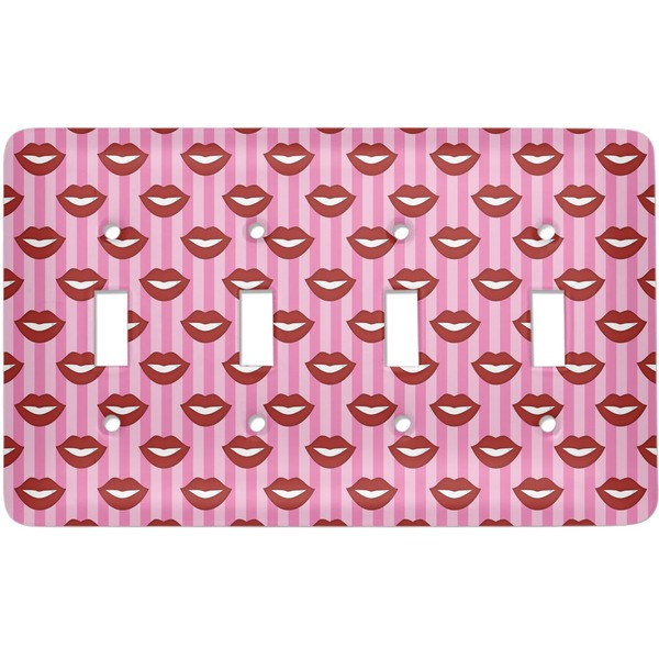 Custom Lips (Pucker Up) Light Switch Cover (4 Toggle Plate)