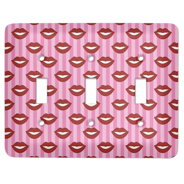 Custom Lips (Pucker Up) Light Switch Cover (3 Toggle Plate)
