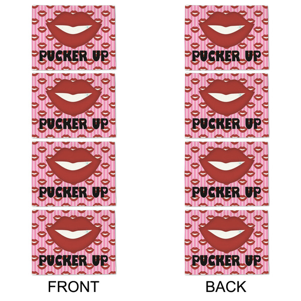 Lips (Pucker Up) Linen Placemat - APPROVAL Set of 4 (double sided)