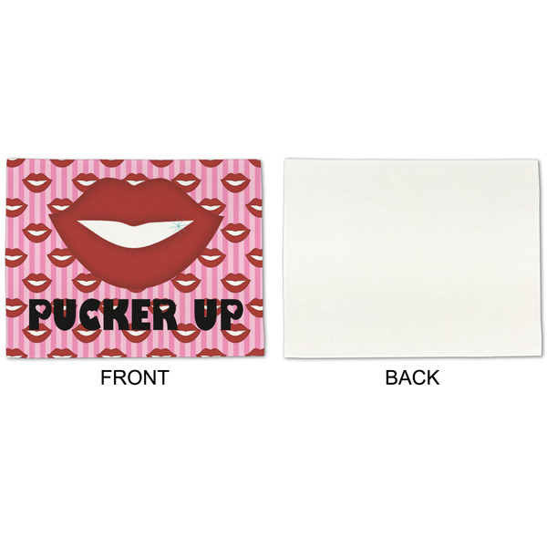 Lips (Pucker Up) Linen Placemat - APPROVAL Single (single sided)