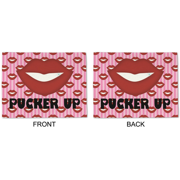 Lips (Pucker Up) Linen Placemat - APPROVAL (double sided)