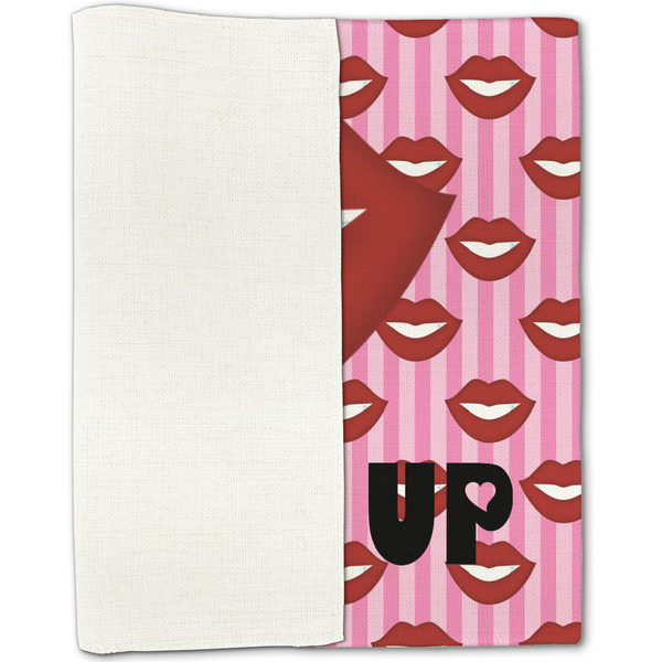 Lips (Pucker Up) Linen Placemat - Folded Half